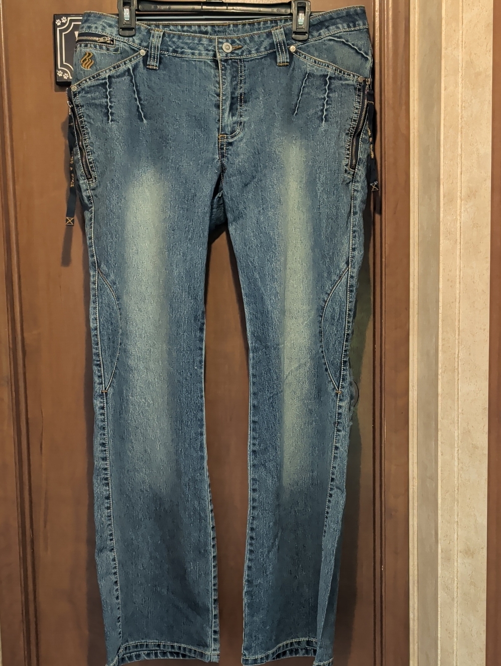 Rocawear Faded Blue Flare Wide-Leg Jeans